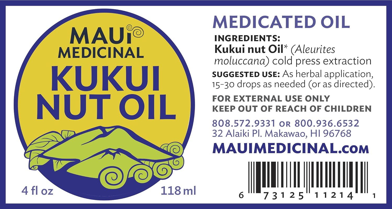 Kukui Nut Oil 4Oz. : Beauty & Personal Care