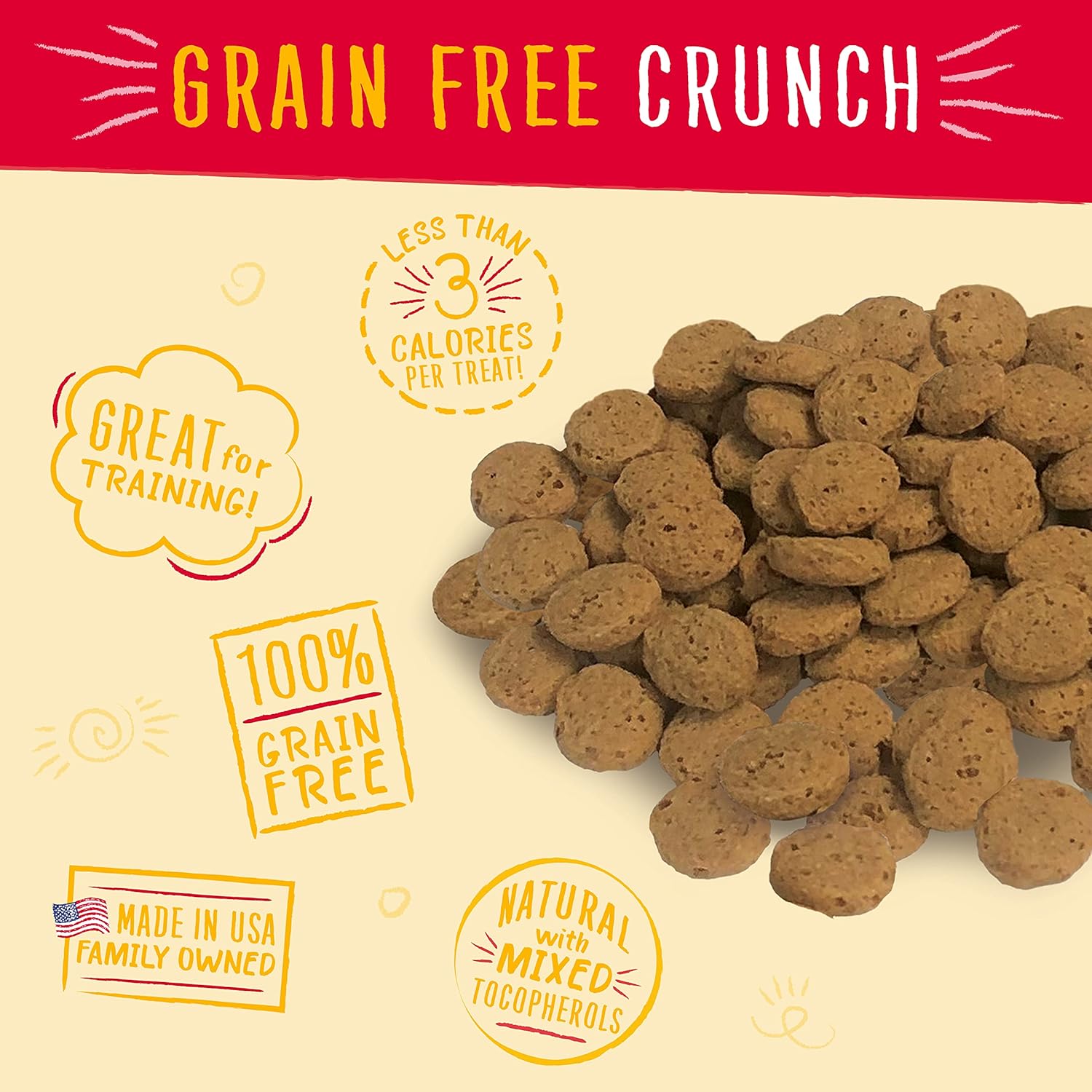 Charlee Bear Grain-Free Bear Crunch Chicken, Pumpkin & Apple Flavor - Net Wt 8 oz. : Pet Supplies