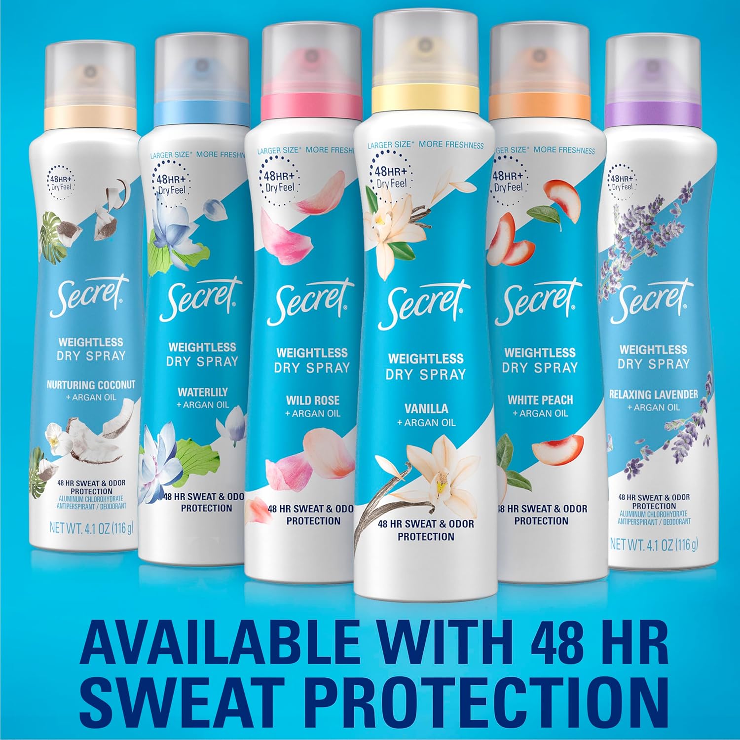 Secret Dry Spray Antiperspirant Deodorant, Nurturing Coconut and Argan Oil, 4.1 oz (Pack of 3) : Beauty & Personal Care