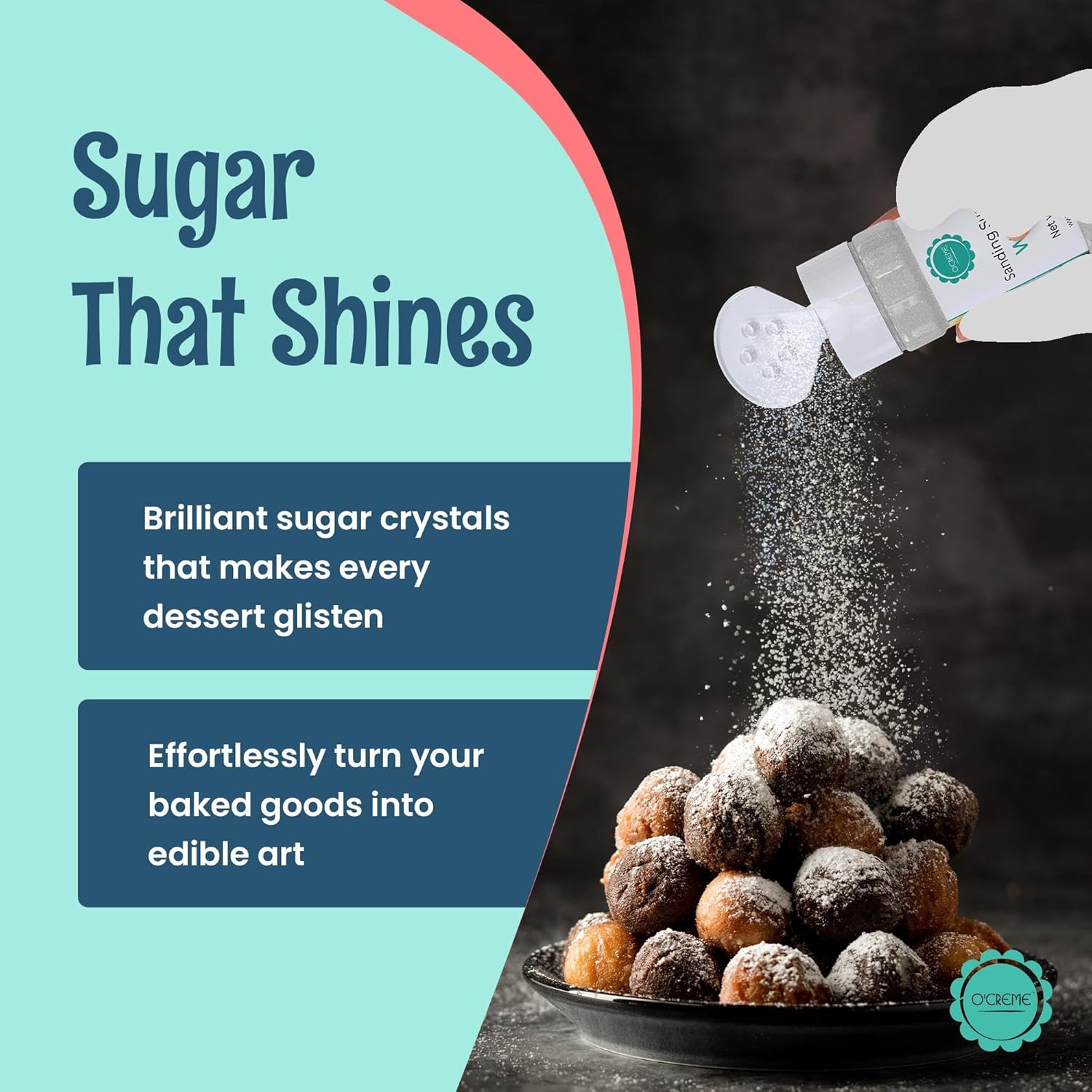 O’Creme Sanding Sugar For Cookie Decorating – Eye-Catching Blue Sugar Crystals For Unique Cake Toppings – Extra Sugar For Cake Toppings, Cupcakes And Cookies – Ideal Decoration Solution - 4 Ounce, Blue : Grocery & Gourmet Food