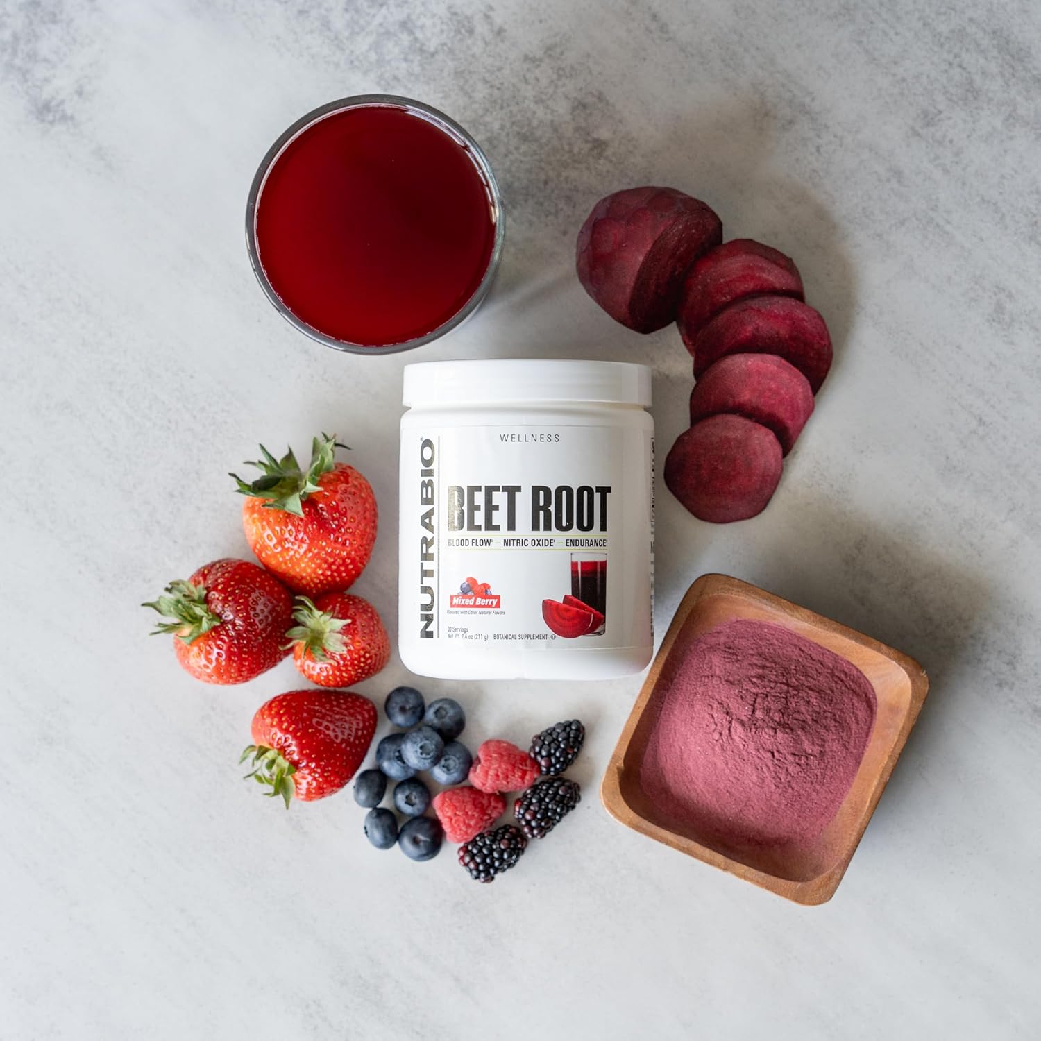 Nutrabio Organic Beet Root Powder Superfood With Nitrates And Antioxidants - Supports Performance, Circulation, Blood Flow, And Overall Health - Non-Gmo, Vegetarian, 30 Servings : Health & Household
