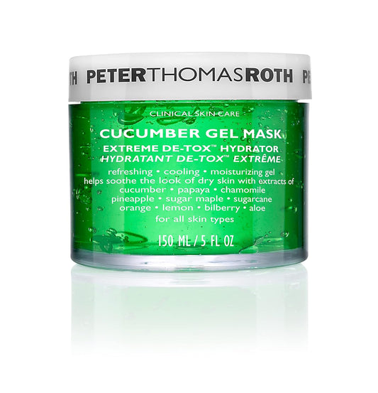 Peter Thomas Roth | Cucumber Gel Mask | Extreme De-Tox Hydrator, Cooling and Hydrating Facial Mask, Helps Soothe the Look of Dry and Irritated Skin, 5 fl oz (Pack of 1) : Beauty & Personal Care