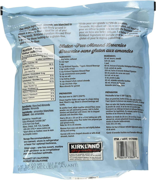 Kirkland Signature California Superfine Blanched Almond Flour, 1.36Kg