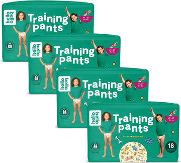 Hello Bello Premium Training Pants Size 4T-5T I 72 Count Of Disposeable, Gender Neutral, Eco-Friendly, And Potty Training Underwear With Snug And Comfort Fit For Toddlers On The Move I Li'L Barkers