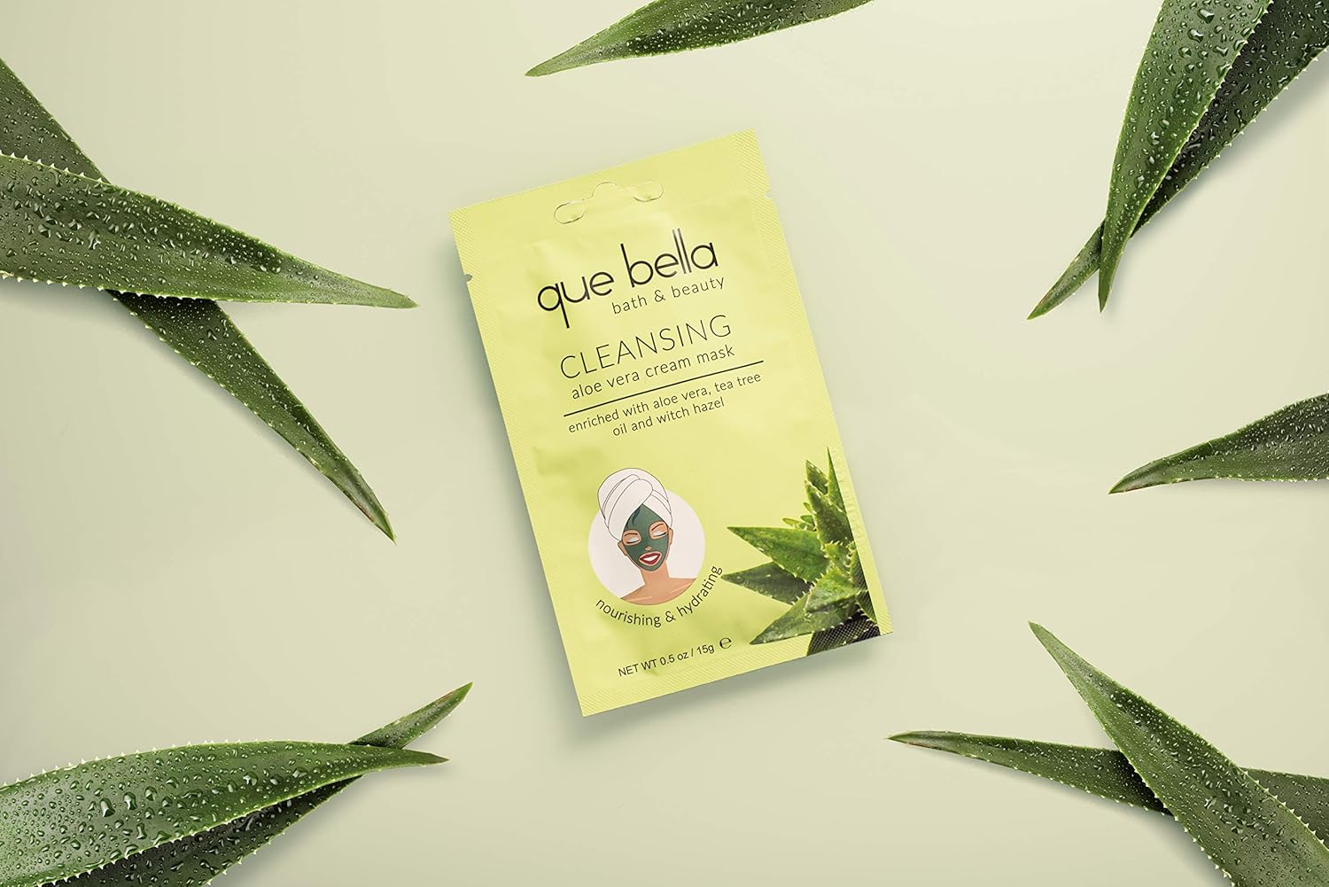 Que Bella Deep Cleansing Aloe Vera Face Mask : Beauty & Personal Care