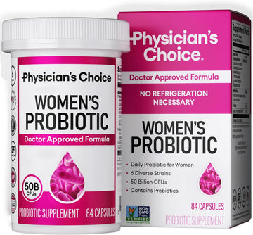 Physician'S Choice Probiotics For Women - Ph Balance, Digestive, Ut, & Feminine Health - 50 Billion Cfu - 6 Unique Strains For Women - Organic Prebiotics, Cranberry Extract+ - Womens Probiotic - 84 Ct