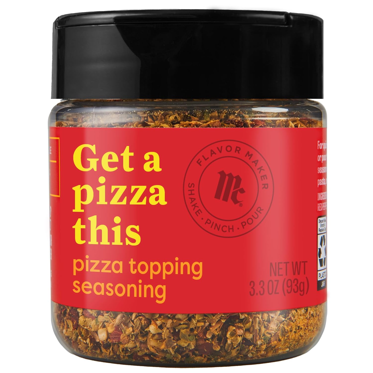 Mccormick Pizza Topping Seasoning, Flavor Maker, 3.3 Oz