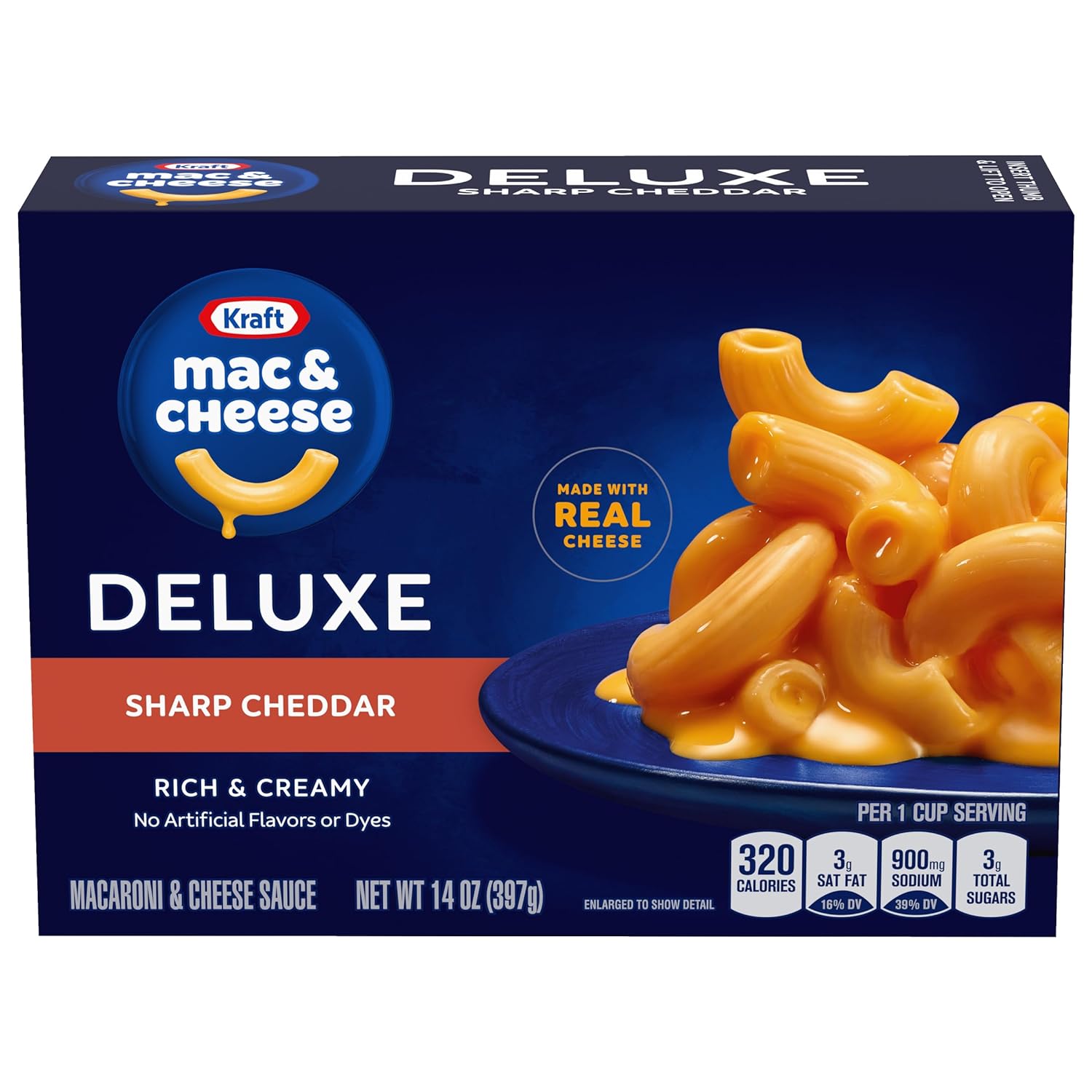Kraft Deluxe Sharp Cheddar Macaroni & Cheese Dinner (14 oz Box)