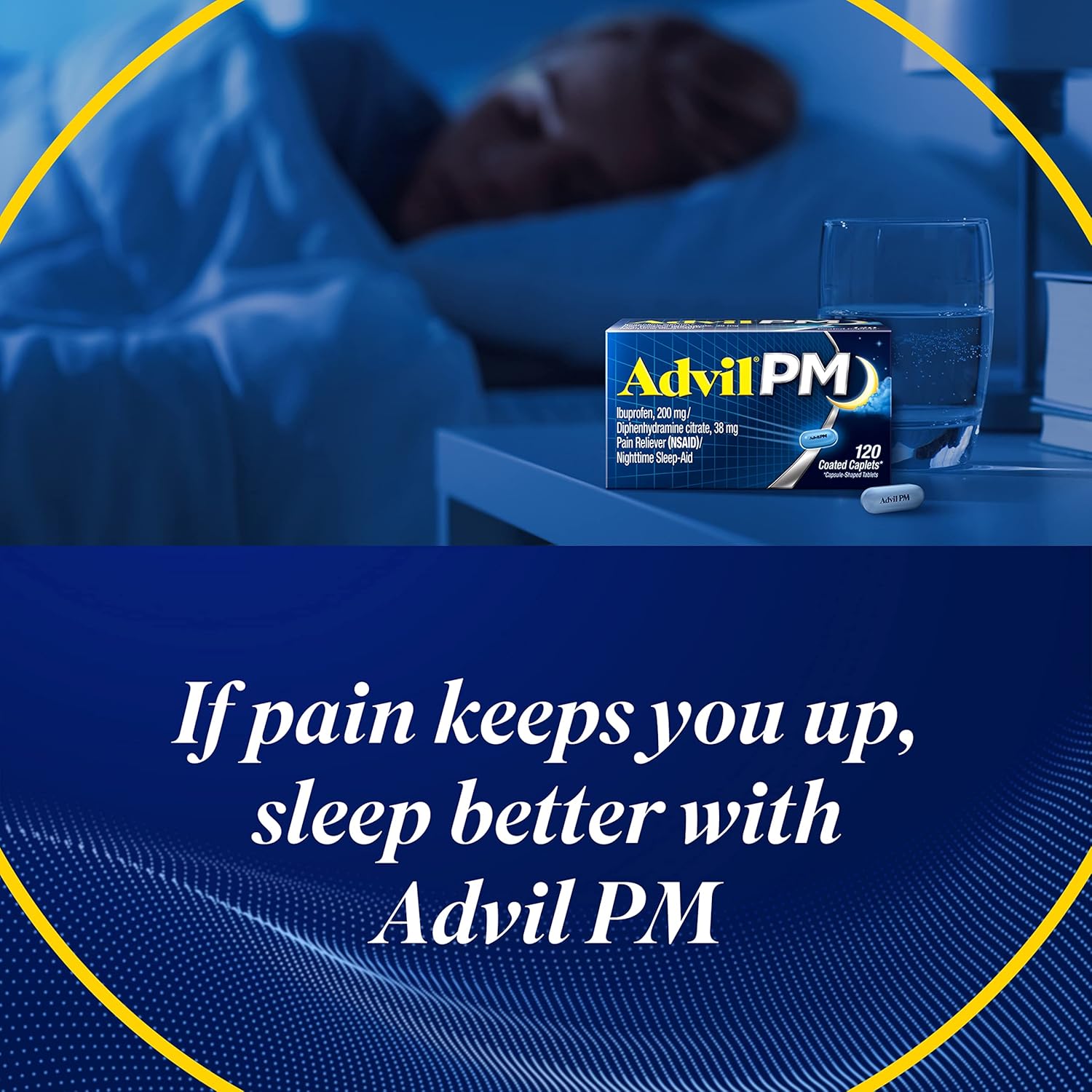 Advil Pain Reliever and Fever Reducer, Ibuprofen 200mg for Pain Relief - 300 Count, Advil PM Pain Reliever and Nighttime Sleep Aid, Ibuprofen for Pain Relief and Diphenhydramine Citrate - 2 Count : Health & Household