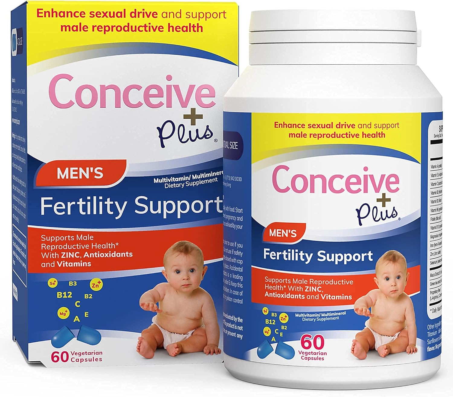 CONCEIVE PLUS Complete Fertility Bundle - Trying To Conceive Couples Kit TTC Fertility Supplements and Sperm Friendly Lubricants : Health & Household