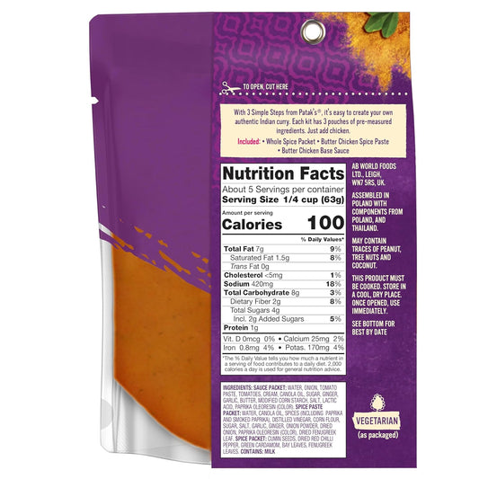 Patak'S Tikka Masala Curry Sauce Kit 3-Step, 11 Fl Oz
