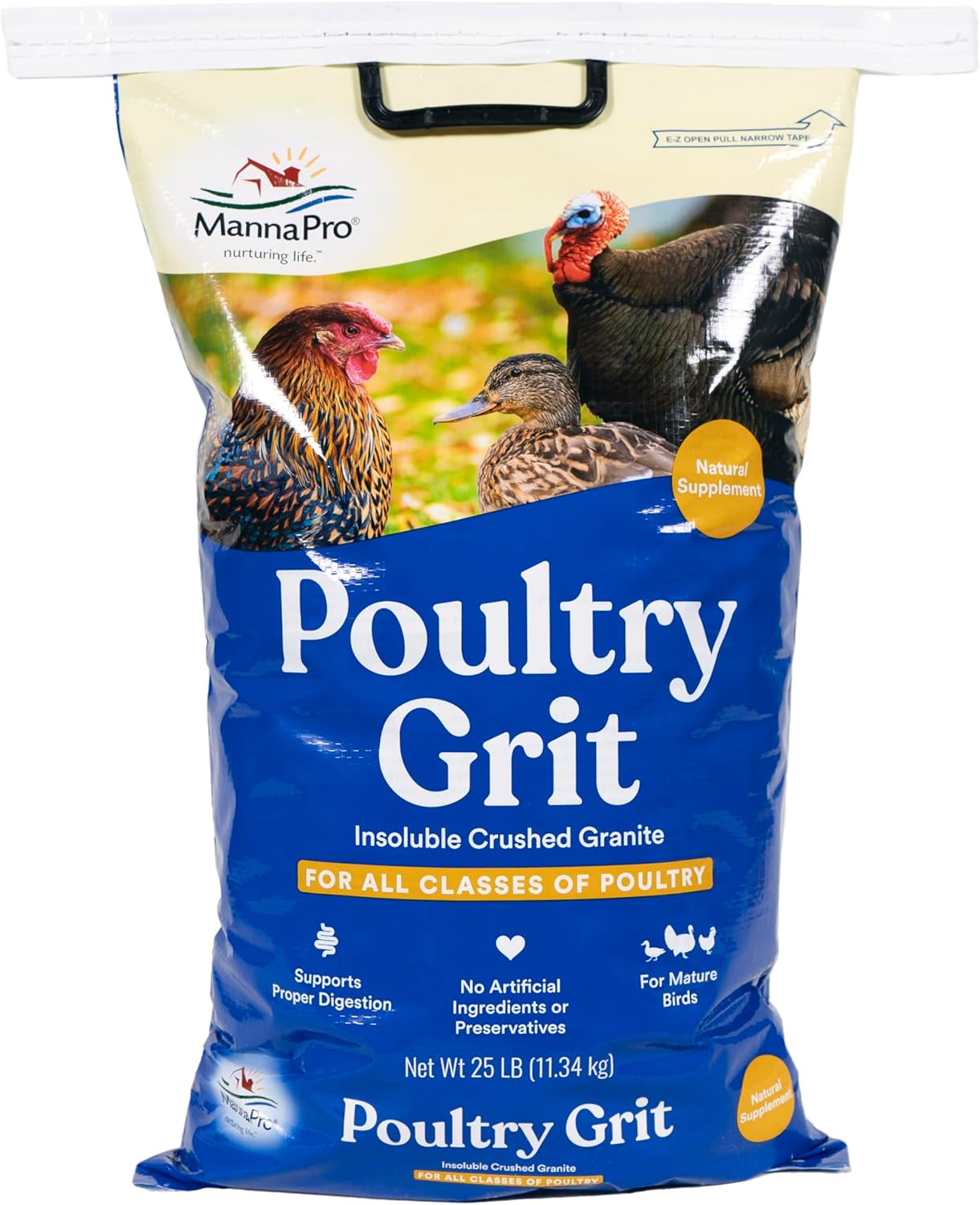 Manna Pro Poultry Grit|Insoluble Crushed Granite|25 Pounds