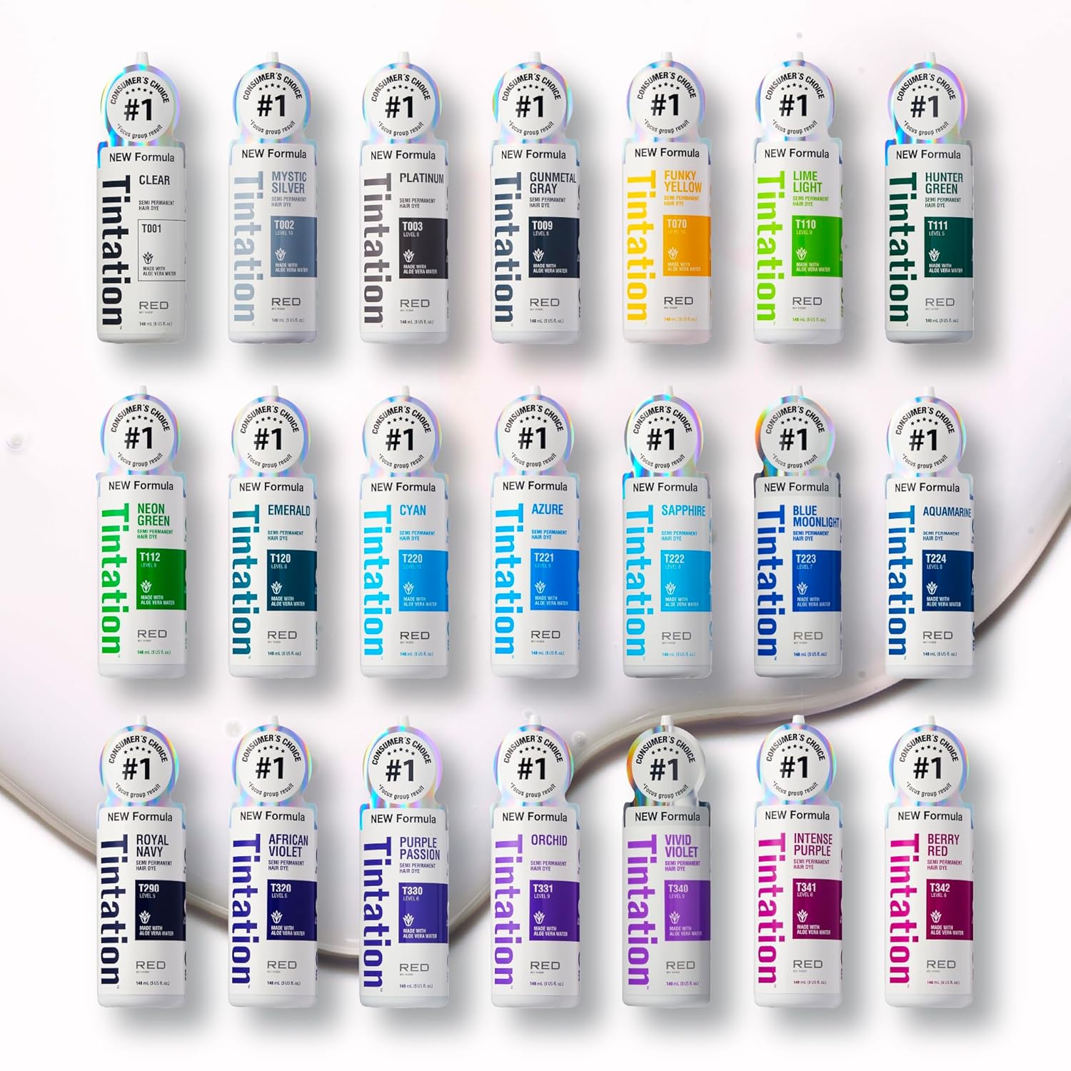 Red By Kiss Tintation Semi-Permanent Hair Color, Aloe Vera Water Based, Argan Oil, Olive Oil, Collagen & Keratin, Long-Lasting Color Dye (Darkest Brown, 5 Fl Oz) : Beauty & Personal Care