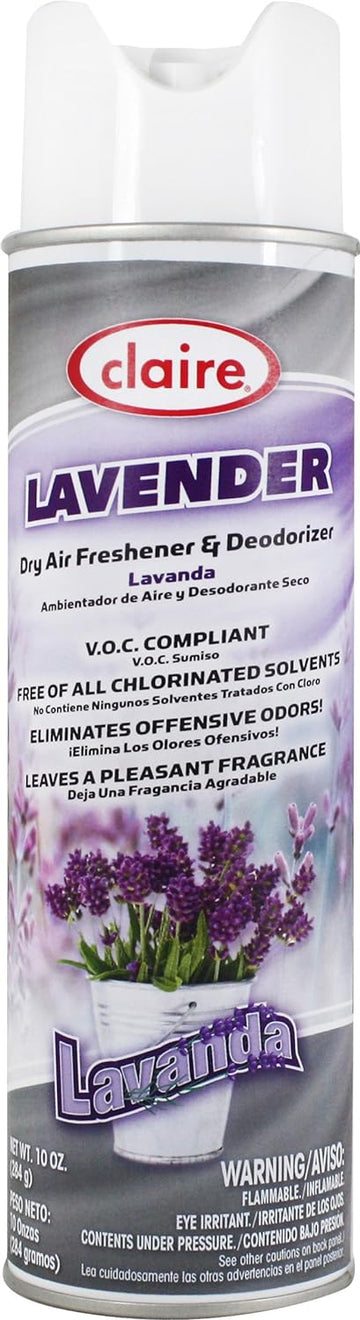 Clair CL191 Dry Air Freshener and Deodorizer, Lavender, 10 oz. Can (Pack of 12): Industrial & Scientific