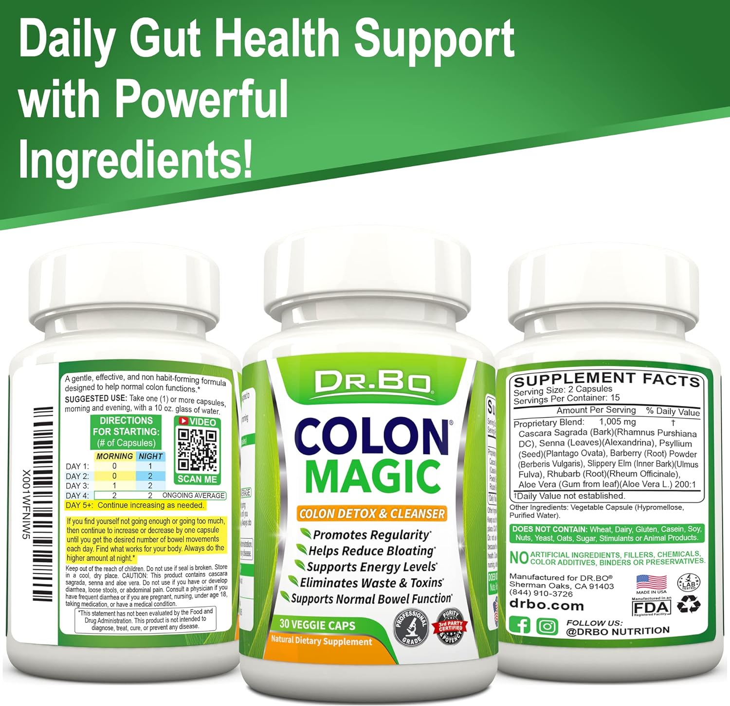 Colon Cleanse Detox Formula - Natural Bowel Cleanser Pills for Intestinal Bloating & Fast Digestive Cleansing - Daily Constipation Relief Supplement Gut, Belly, Stomach - Women Men Herbal Weight Flush : Health & Household