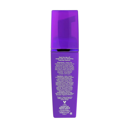 Nxn Foaming Facial Cleanser & Makeup Remover For Oily/Combination Skin - Face Wash With Cacay Oil, Cinnamon Bark & Ginger - 2.2Oz