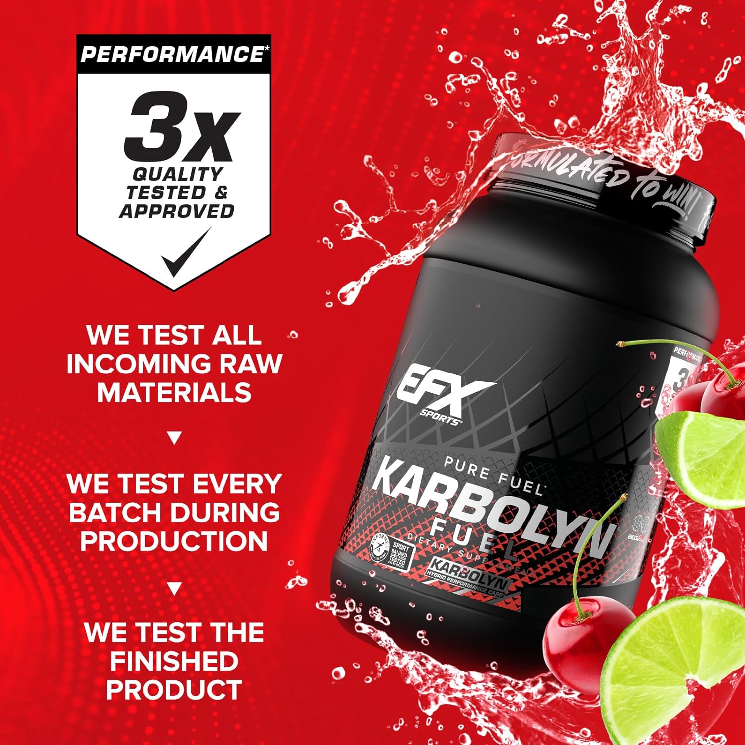 Efx Sports Karbolyn Fuel | Fast-Absorbing Carbohydrate Powder | Carb Load, Sustained Energy, Quick Recovery | Stimulant Free | 35 Servings (Orange) : Health & Household