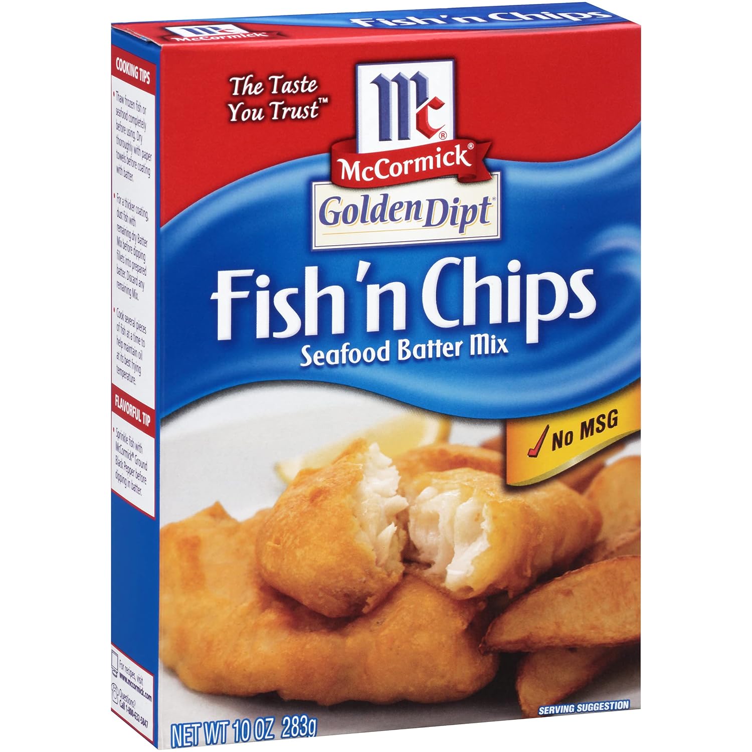 McCormick Golden Dipt Fish 'n Chips Seafood Batter Mix, 10 oz (Pack of 8)