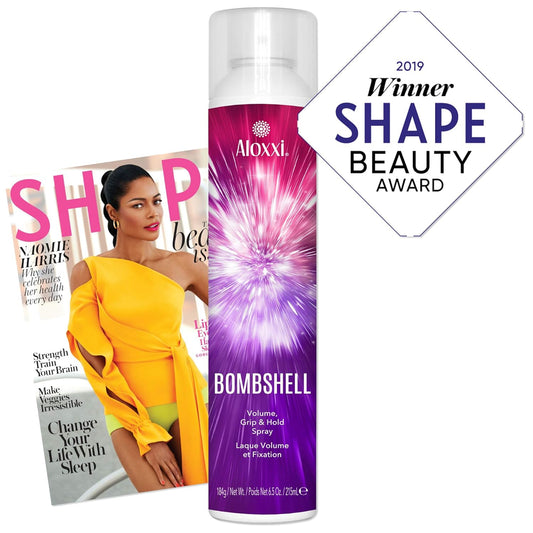 Aloxxi Bombshell Styling Hair Spray - Provides Volume, Texture & Medium Hold – Texturizing Spray, Hairspray & Dry Shampoo In One - Heat Protectant Spray For Styling Tools, 6.5 Oz