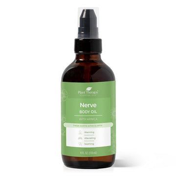 Plant Therapy Nerve Body Oil with Arnica 4 oz Supports Discomfort and