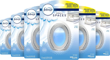 Febreze Small Spaces Air Freshener, Odor Eliminator, Linen & Sky (Pack of 6)