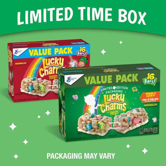 Lucky Charms Marshmallow Value Pack St. Patrick's Day Cereal Treat Bars