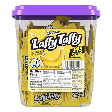 Laffy Taffy Candy, Banana Flavor, Individually Wrapped Candy (145 Pieces)