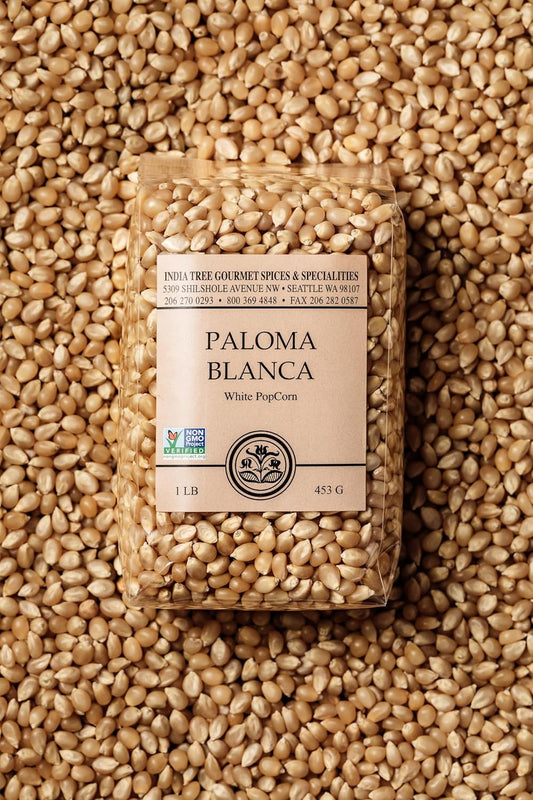 India Tree Paloma Blanca Popcorn, 1 Pound