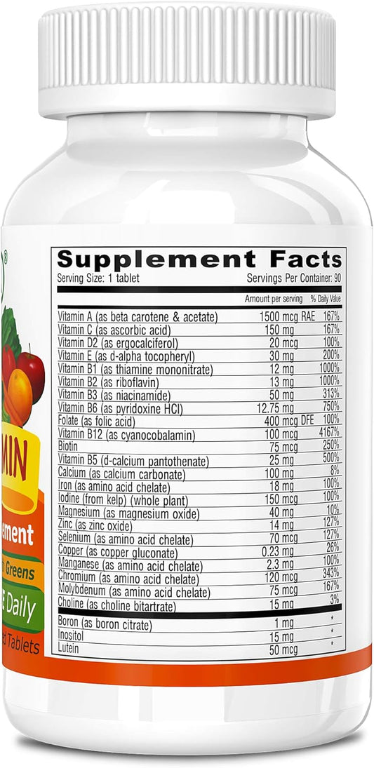 Deva Vegan Vitamins Daily Multivitamin & Mineral Supplement 90 Tablets (Pack Of 3)