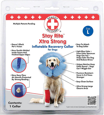 Dogswell Remedy + Recovery Dog First Aid, Inflatable Collar, Large