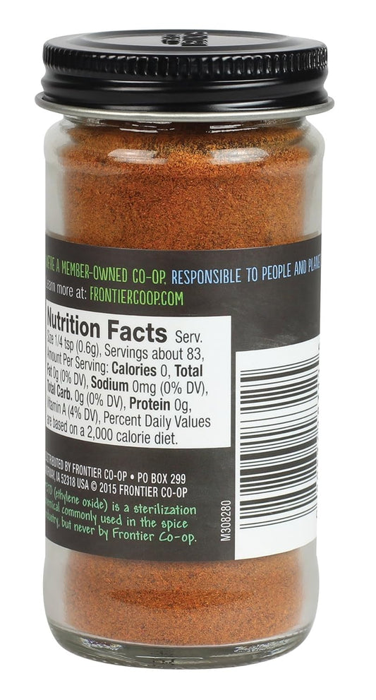 Frontier Co-Op Ground Red Cayenne Chili Pepper 75,000 Hu, 1.76 Ounce Bottle, Turn Up The Heat In Your Ethnic Recipes, Kosher