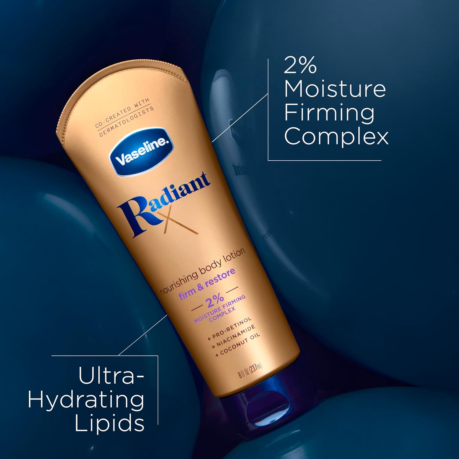 Vaseline Radiant X Firm & Restore with Pro-Retinol, Niacinamide & Coconut Oil, Nourishing Body Lotion 8 oz : Beauty & Personal Care