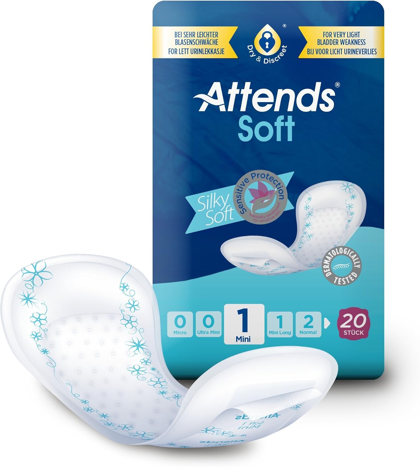 Attends Soft 1 Mini (100Ml) 20 Pack Incontinence Protection