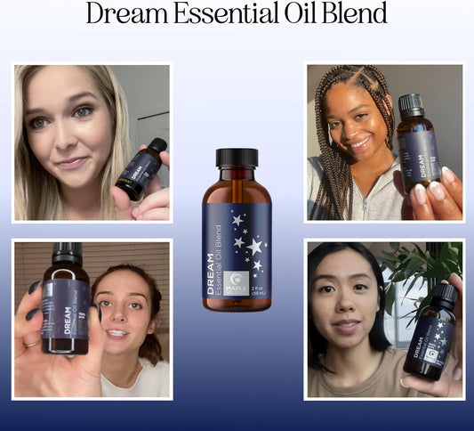 Sleep Essential Oil Blend For Diffuser - Dream Essential Oil For Diffusers Aromatherapy And Wellness With Ylang-Ylang Clary Sage Roman Chamomile And Lavender Essential Oil For Nighttime Support 2Oz