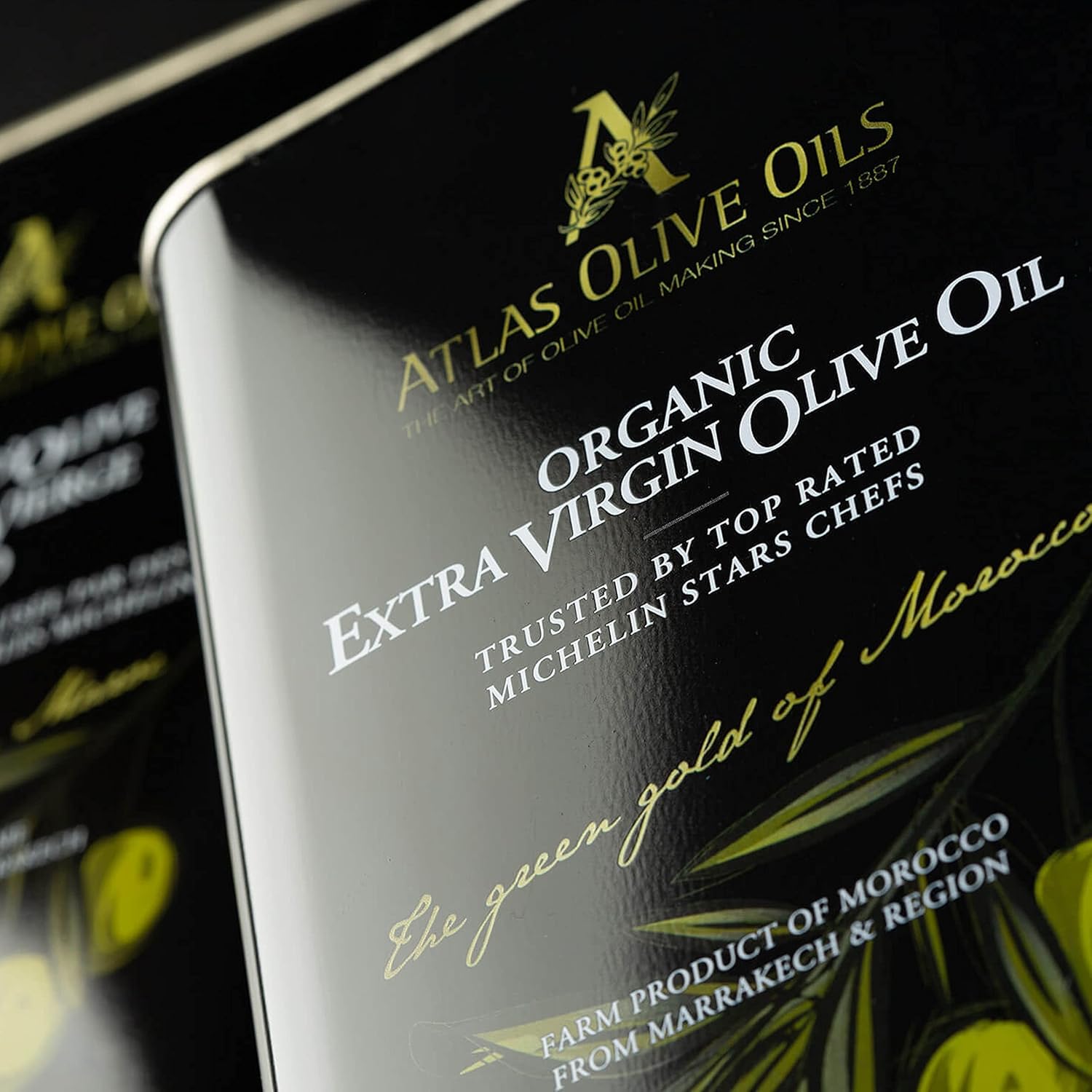 A ATLAS OLIVE OILS Bulk Organic Cold Pressed Moroccan Extra Virgin Olive Oil, Polyphenol Rich, Newly Harvested Unprocessed from One Single Family Farm Cold Press Ext. Virgin 170 Fl Oz (Pack of 1) : Grocery & Gourmet Food