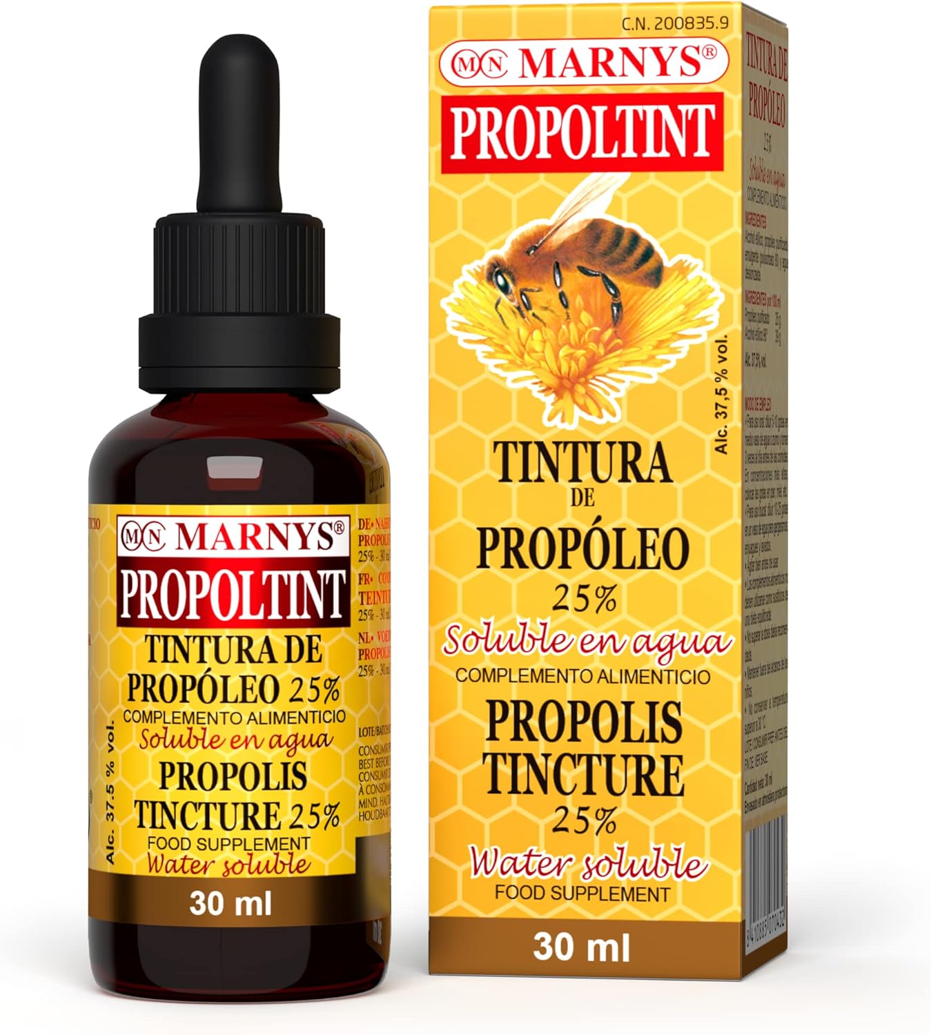 Marnys Propoleo, Propolée Dye, Ensures Dissolution In Water And Easy To Read Or Rinse, Propoltint, Bottle With Pipette 30Ml 80G