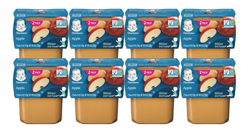 Gerber 2Nd Food Baby Food Apple Puree, Natural & Non-Gmo, 4 Ounce Tubs, 2-Pack (Pack Of 8)