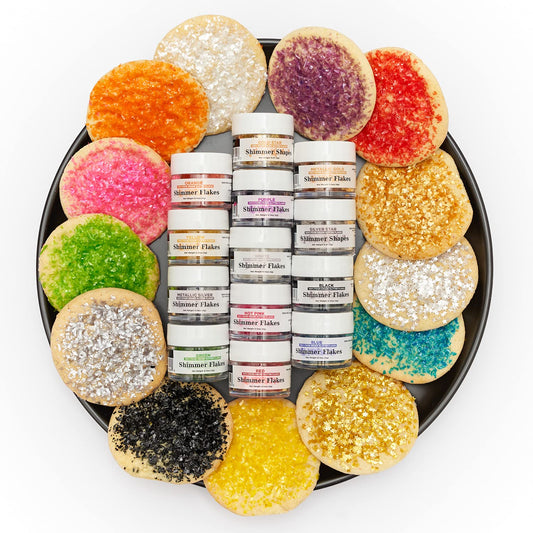 Bakell'S Metallic Silver Shimmer Flakes - (45 Gram 1X Jar) | Magnificent Edible Glitter Flakes For All Your Culinary Delights!