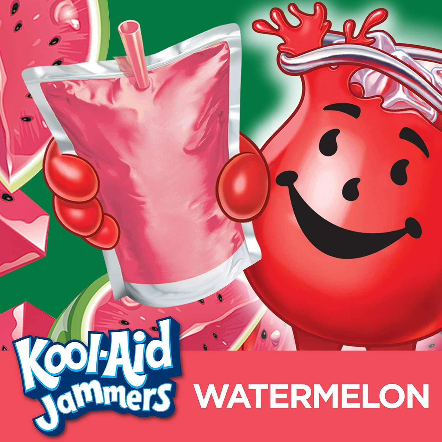 Kool-Aid Jammers Watermelon Flavored Juice Drink Pouch, 60 Fl Oz