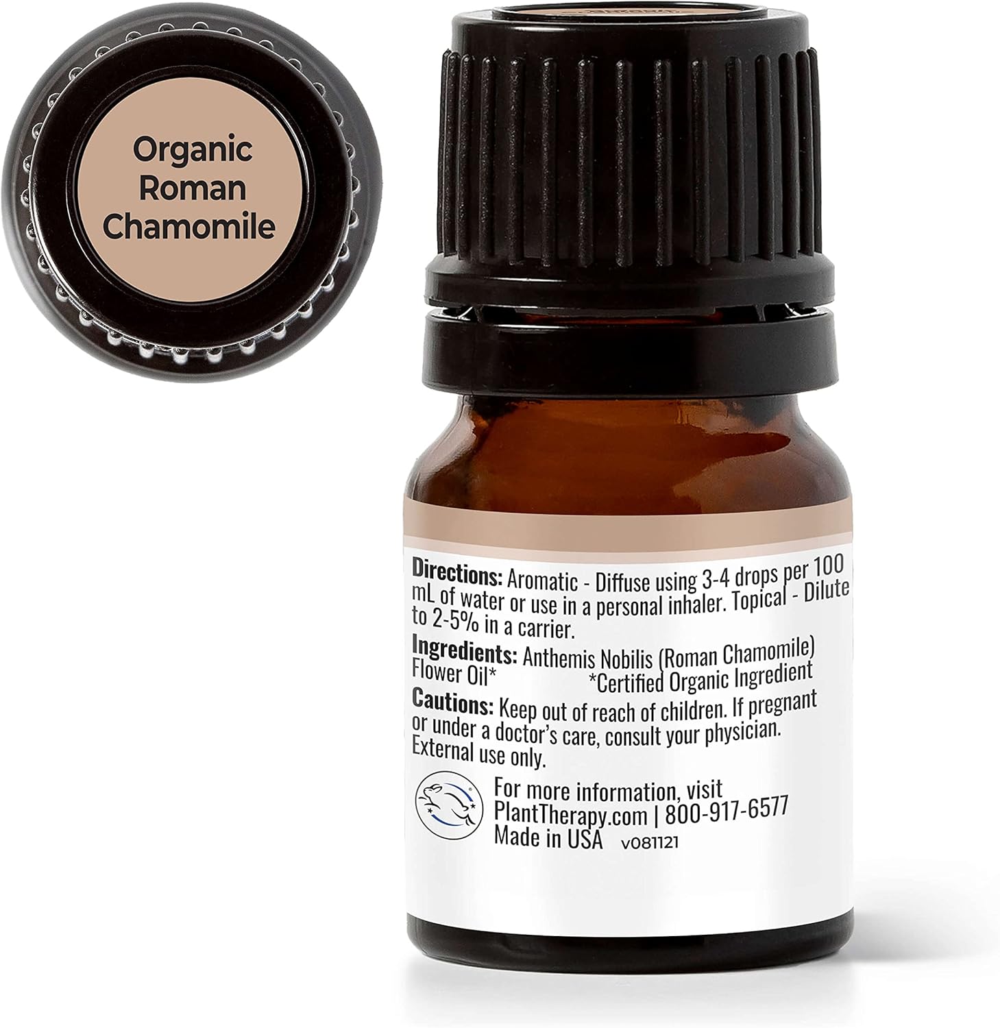 Plant Therapy Organic Roman Chamomile Essential Oil 2.5 mL (1/12 oz) 100% Pure, Undiluted, Therapeutic Grade : Health & Household