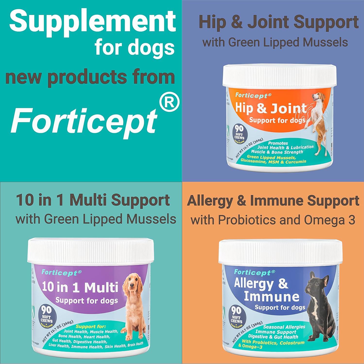 Forticept Hot Spot Treatment and Wound Care Kit for Dogs&Cats |Hotspot Wound Wash Spray 8oz + Wound Care Ointment 4oz + 2" 5 Yards Paw Bandage Wrap | First Aid Kit : Pet Supplies