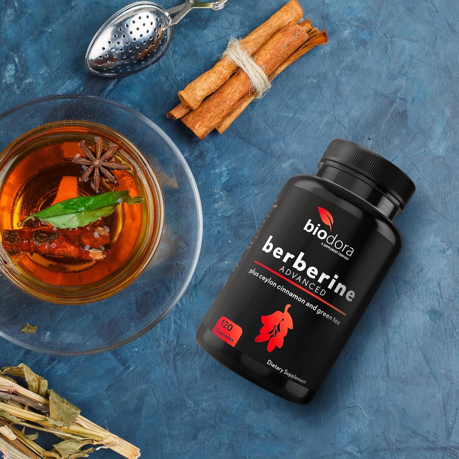 Biodora Berberine Advanced Plus With 1200Mg Berberine - 100Mg Ceylon Cinnamon And 100Mg Green Tea Extract - 1400Mg Per Dose -120 Capsules - 60 Day Supply - Supports Immune And Cardiovascular : Health & Household