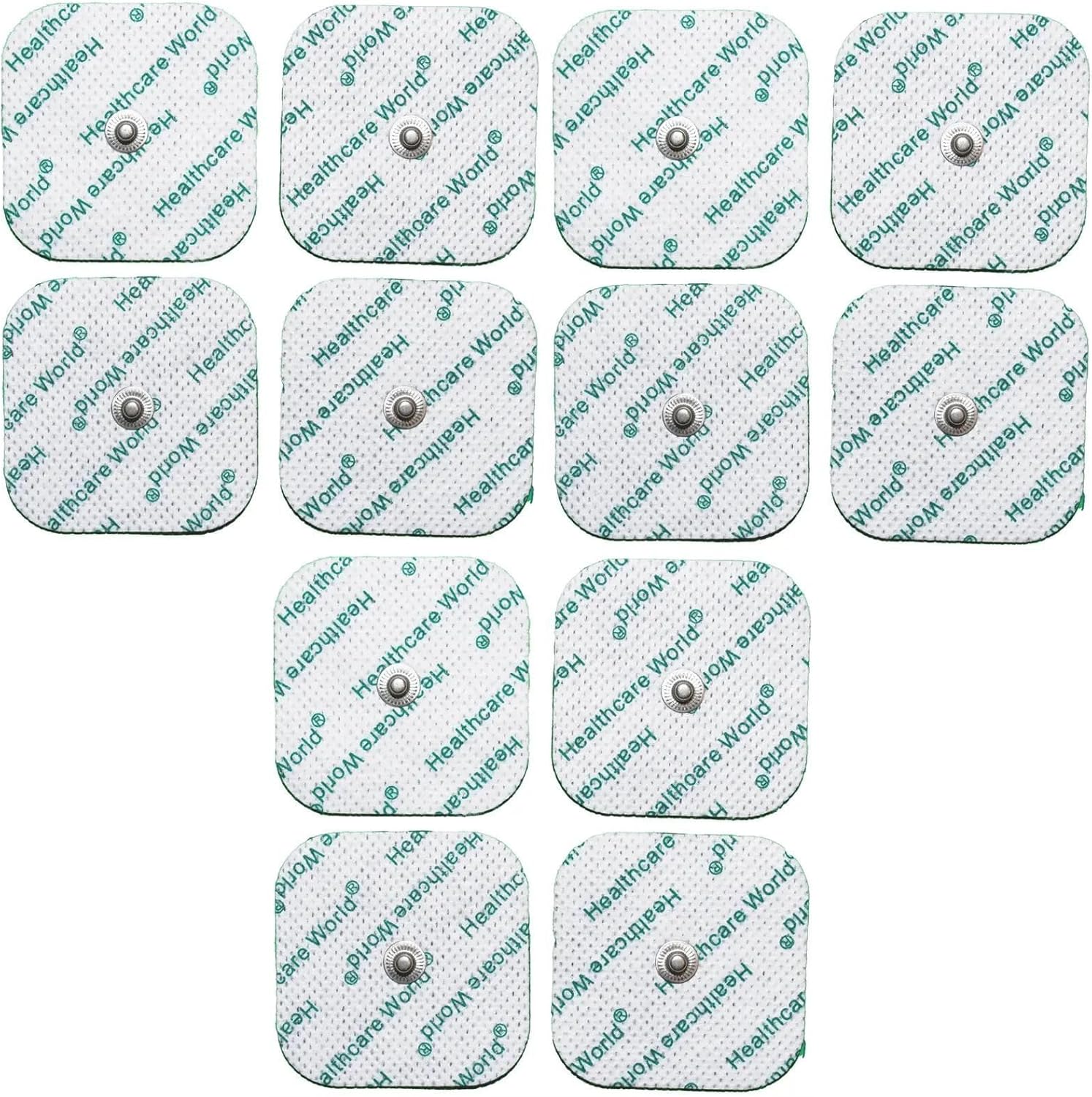 Tens Ems Electrode Pads With 3.5Mm Stud For Tens Machines Suitable For Beurer Sanitas And Many More Devices By Healthcare World – Pack Of 12
