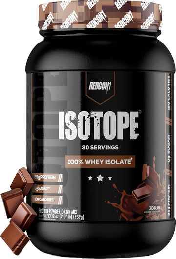 REDCON1 Isotope 100% Whey Isolate, Chocolate - Keto Friendly Whey Prot