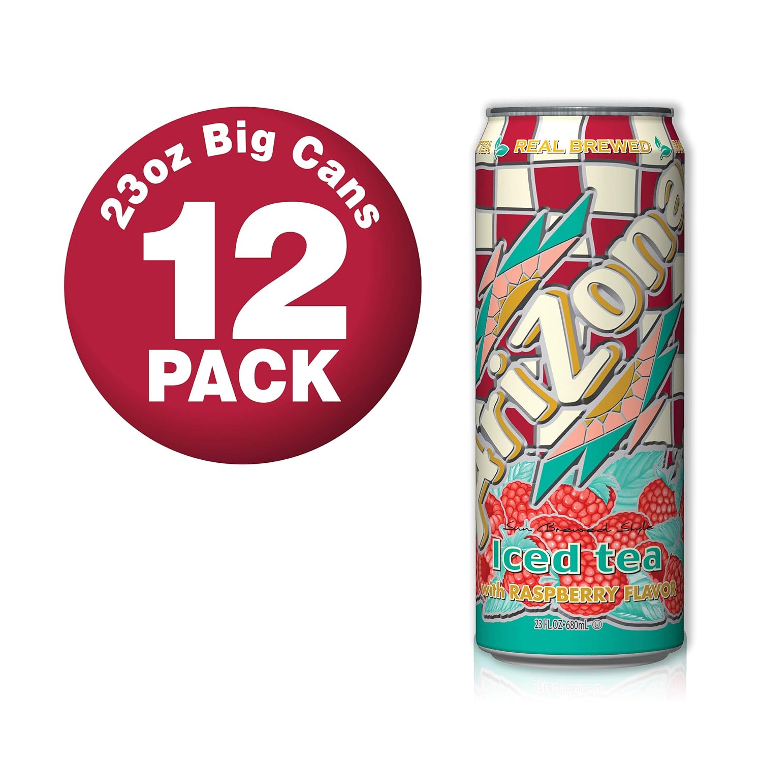 Arizona Raspberry Tea - Big Can, 22 Fl Oz (Pack Of 12)