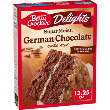 Betty Crocker Delights Super Moist German Chocolate Cake Mix, 13.25 oz. (Pack of 12)
