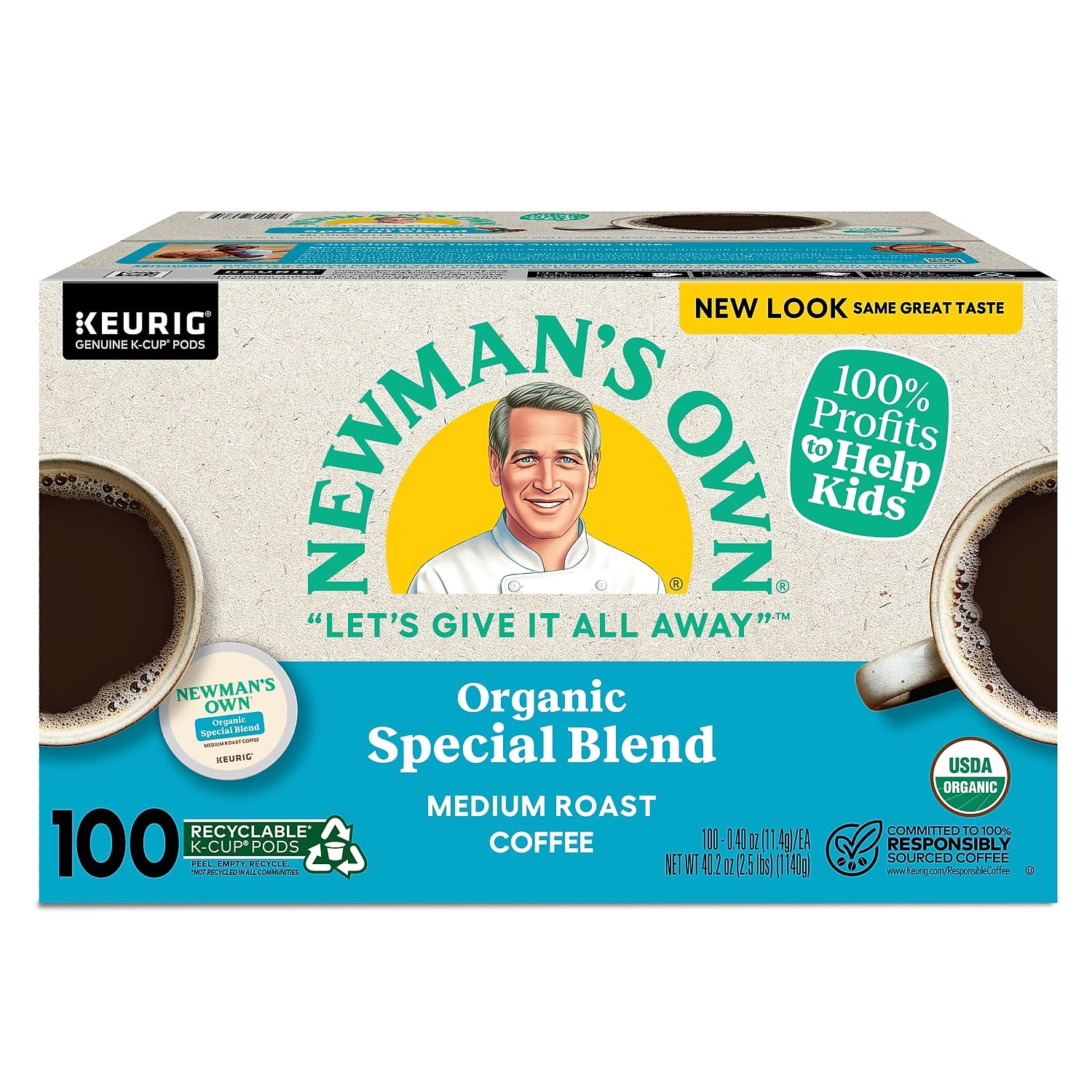 Newman'S Own Special Extra Bold Blend Coffee Single-Serve K-Cups, Medium Roast, 100 Count (Packaging May Vary)