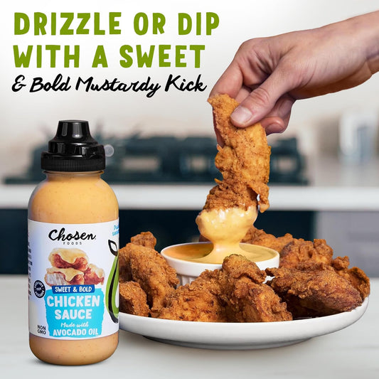 Chosen Foods Dip & Drizzle Sauces Variety Pack Burger Sauce, Chicken Sauce, And Everything Bagel Sauce 3-Pack, For Hamburgers, Sandwiches, Nuggets, Wings, Fries, And More