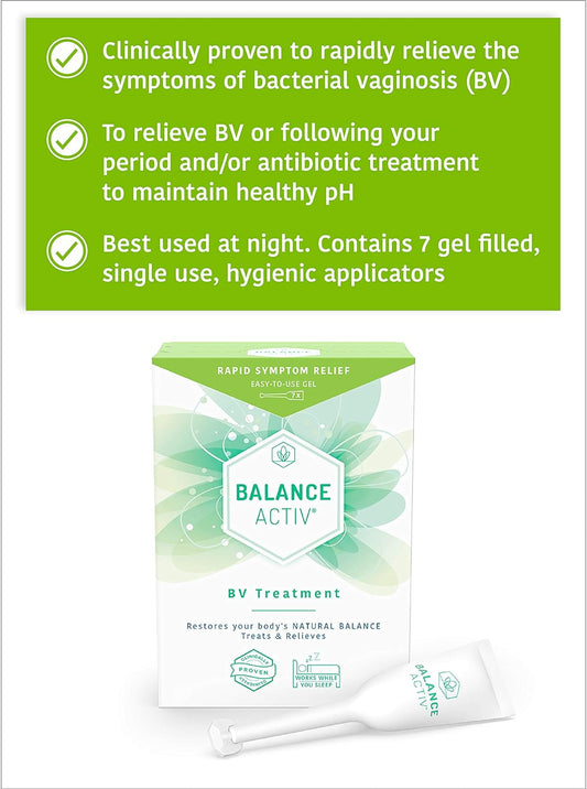 Balance Activ Gel | Bacterial Vaginosis Treatment for Women | Works Naturally to Rapidly Relieve Symptoms of Unpleasant Odour, Discomfort & Discharge Associated with BV | 1 Pack