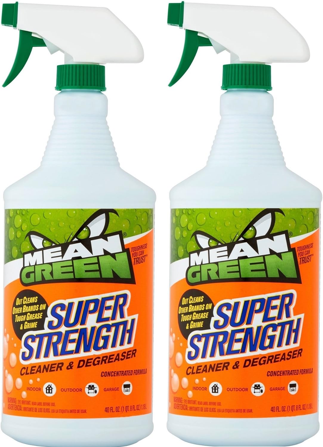 2 PACK Mean Green Super Strength Cleaner and Degreaser, 40 fl oz each : Health & Household